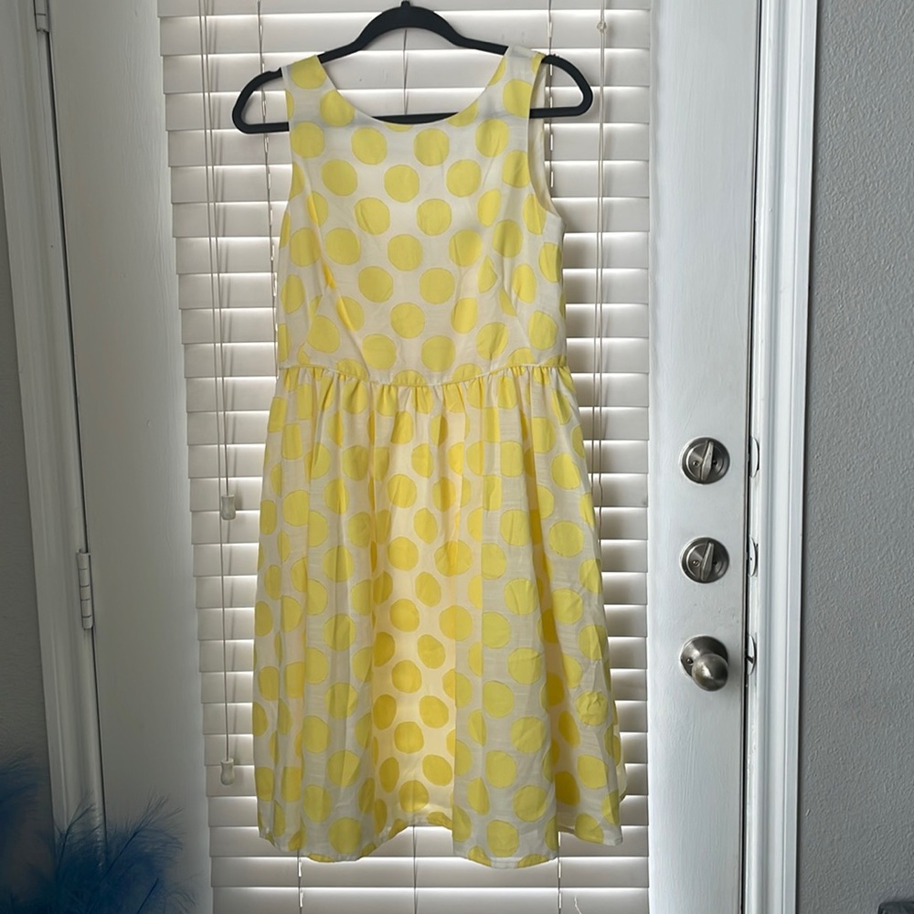 Yellow Polka Dot Summer Dress